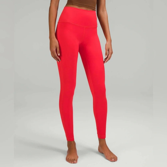 Lululemon Align High-Rise Pant 28” in Carnation Red Double Lined Size 14 - Picture 2 of 11